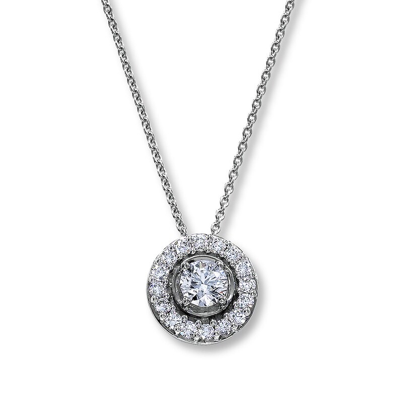 Hearts Desire Necklace 3/4 ct tw Diamonds 18K White Gold