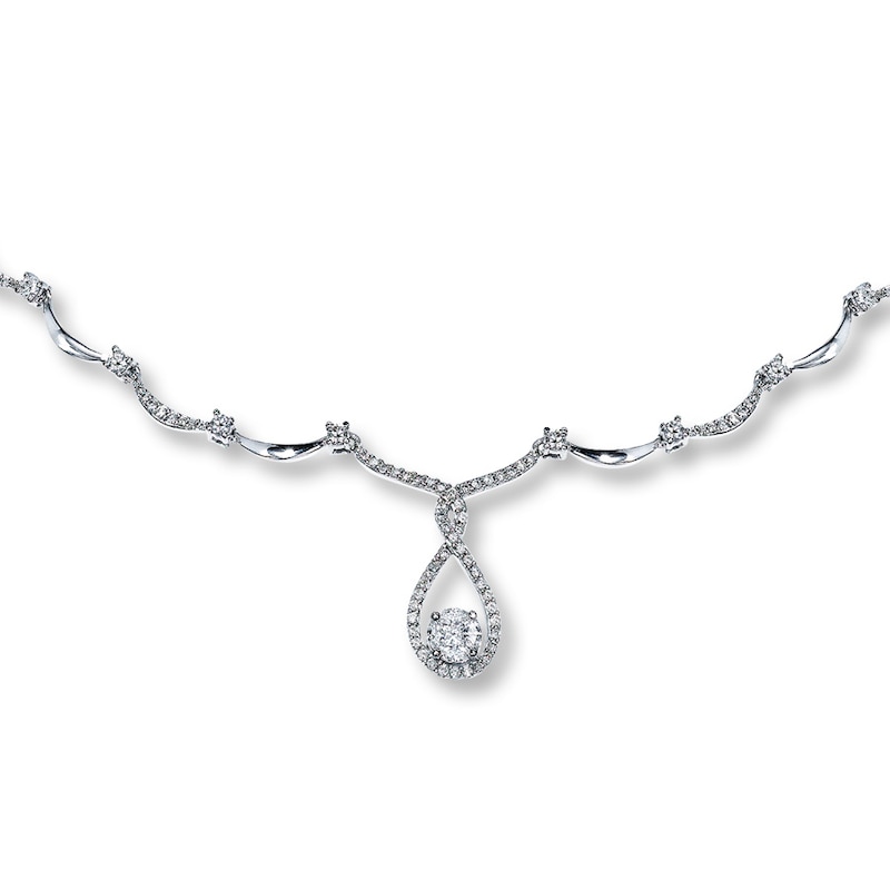 Main Image 1 of Diamond Necklace 1 carat tw 14K White Gold