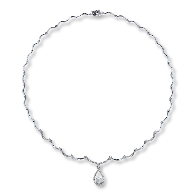 Main Image 2 of Diamond Necklace 1 carat tw 14K White Gold