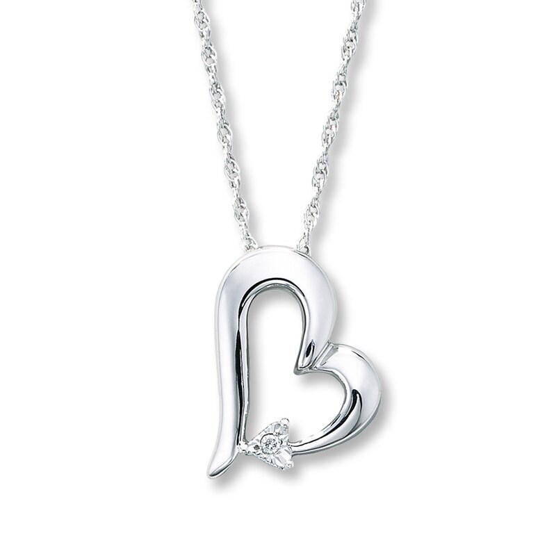 Diamond Heart Necklace Sterling Silver Jared