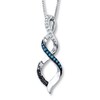 Thumbnail Image 1 of Diamond Necklace 1/8 ct tw Round-cut Sterling Silver