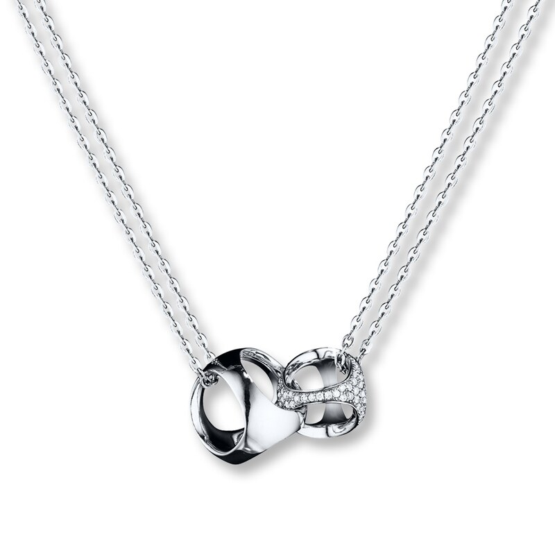 Main Image 1 of Di Modolo Necklace 1/4 ct tw Diamonds Sterling Silver
