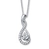 Thumbnail Image 0 of Diamond Necklace 5/8 ct tw Round 18K White Gold