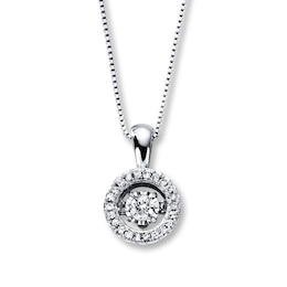 Diamonds in Rhythm 1/5 ct tw Necklace 10K White Gold