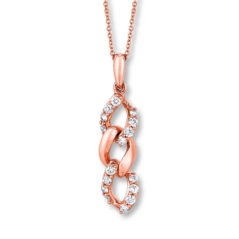 Main Image 1 of Le Vian Necklace 3/8 ct tw Diamonds 14K Strawberry Gold