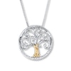 Thumbnail Image 0 of Tree Necklace 1/10 ct tw Diamonds Sterling Silver/10K Gold