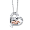 Thumbnail Image 1 of Diamonds in Rhythm 1/20 ct tw Necklace Sterling Silver/10K Gold