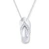 Thumbnail Image 0 of Flip-Flop Necklace 1/20 ct tw Diamonds Sterling Silver