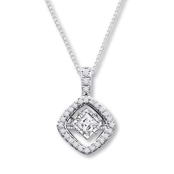 Jared The Galleria Of Jewelry Diamonds in Rhythm 1/5 ct tw Princess-cut 10K Gold Necklace