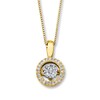 Thumbnail Image 1 of Diamonds in Rhythm 1/3 ct tw Necklace 10K Yellow Gold