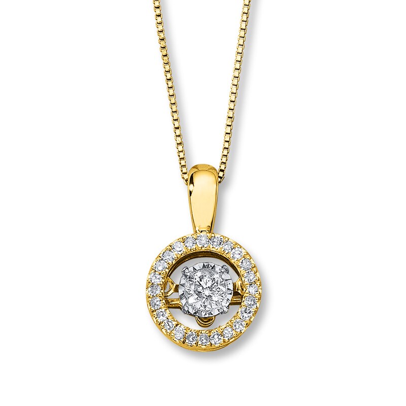 Main Image 1 of Diamonds in Rhythm 1/3 ct tw Necklace 10K Yellow Gold