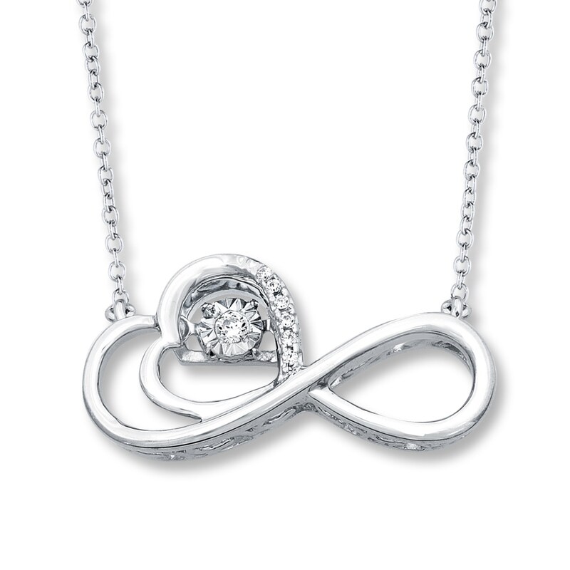 Main Image 1 of Diamonds in Rhythm 1/20 ct tw Necklace Sterling Silver