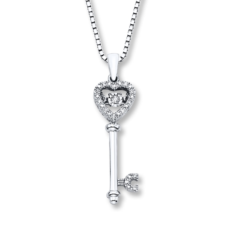 Main Image 1 of Diamonds in Rhythm 1/20 ct tw  Necklace Sterling Silver
