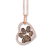 Thumbnail Image 1 of Le Vian Chocolate Diamond Paw Necklace 1/3 ct tw 14K Rose Gold
