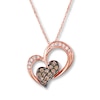 Thumbnail Image 1 of Le Vian Chocolate Diamonds 1/5 ct tw Necklace 14K Strawberry Gold