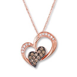 Le Vian Chocolate Diamonds 1/5 ct tw Necklace 14K Strawberry Gold