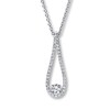 Thumbnail Image 0 of Hearts Desire Necklace 3/4 ct tw Diamonds 18K White Gold