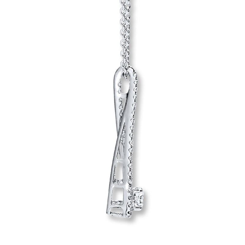 Hearts Desire Necklace 3/4 ct tw Diamonds 18K White Gold
