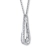 Thumbnail Image 2 of Hearts Desire Necklace 3/4 ct tw Diamonds 18K White Gold