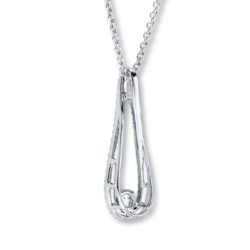 Hearts Desire Necklace 3/4 ct tw Diamonds 18K White Gold