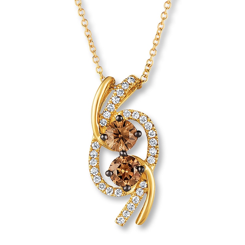 Main Image 1 of Le Vian Chocolate Diamonds 3/4 ct tw Necklace 14K Honey Gold