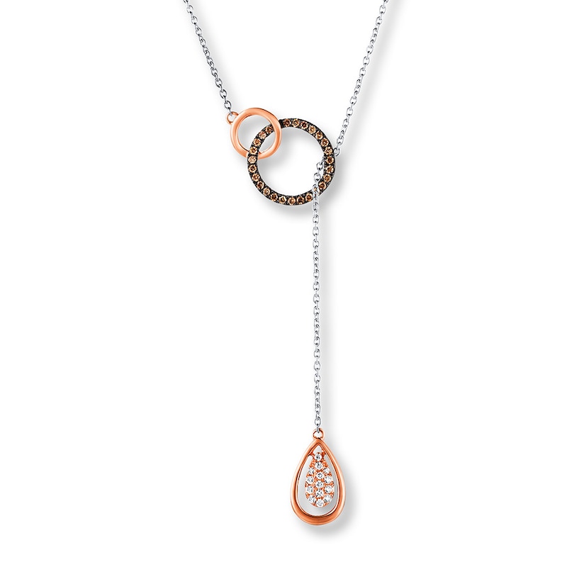 Main Image 1 of Le Vian Chocolate Diamonds 1/5 ct tw Necklace 14K Two-Tone Gold