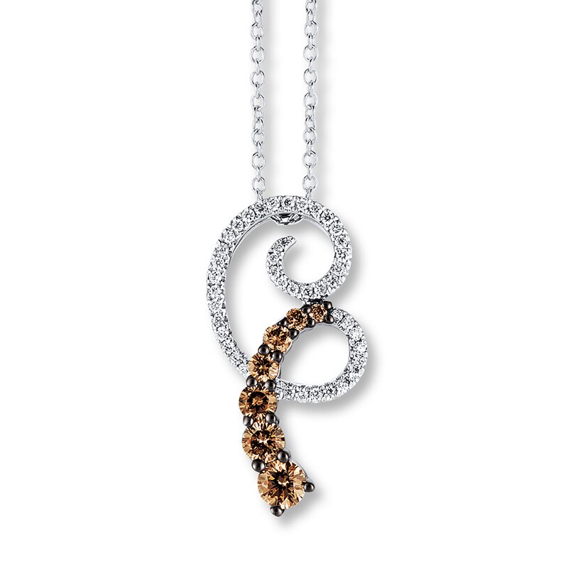 Le Vian Chocolate Diamonds 3/8 ct tw Necklace 14K Vanilla Gold