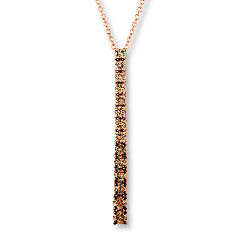 Main Image 1 of Le Vian Chocolate Ombre Necklace 5/8 ct tw Diamonds 14K Gold