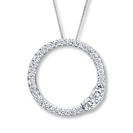 Ever Us Necklace 1 ct tw Diamonds 14K White Gold Jared