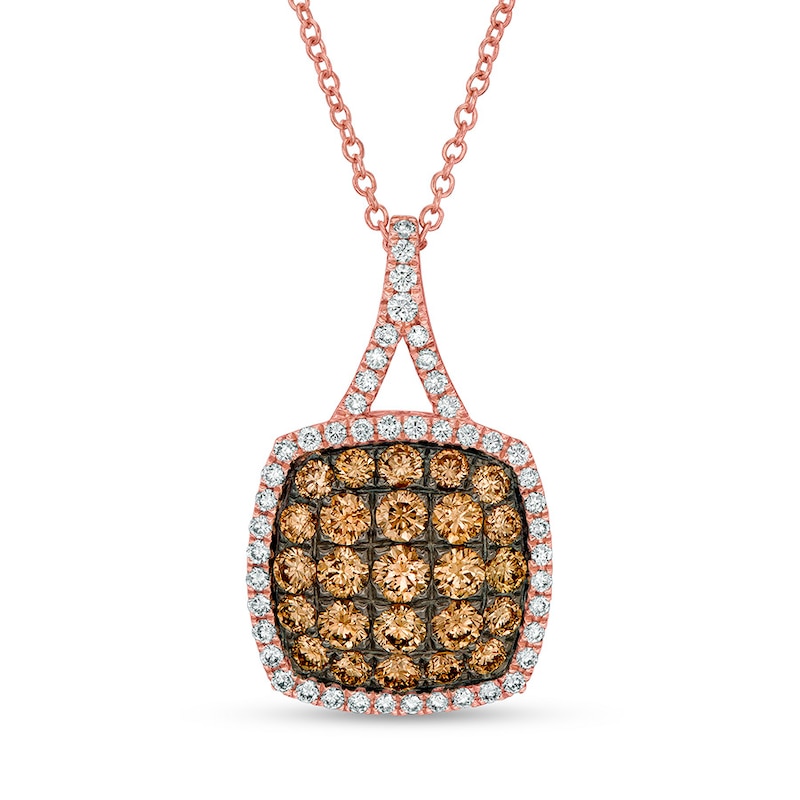 Le Vian Chocolate Diamond Necklace 1 ct tw 14K Strawberry Gold