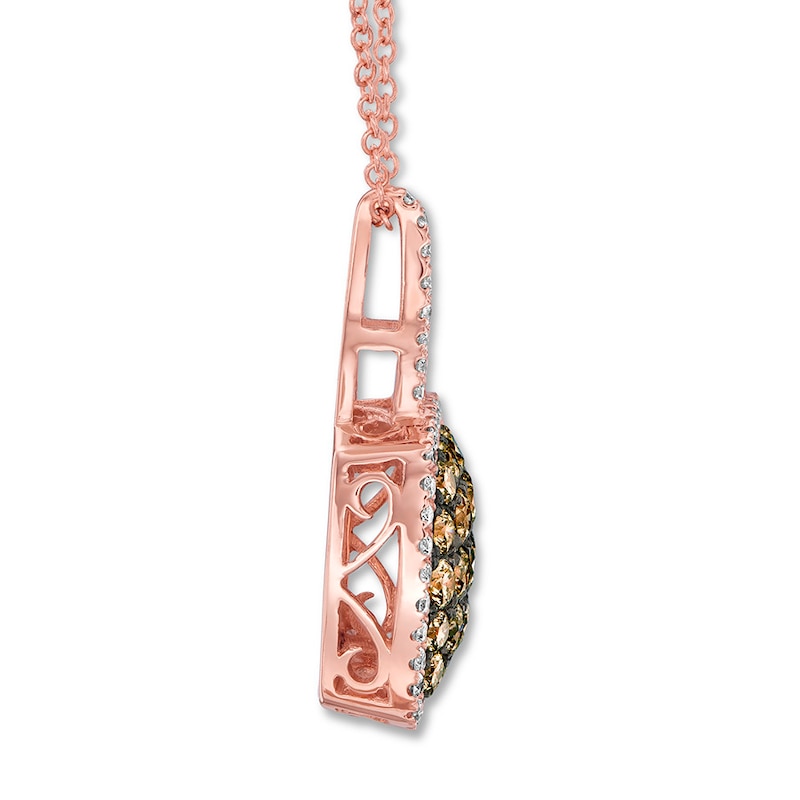 Main Image 2 of Le Vian Chocolate Diamond Necklace 1 ct tw 14K Strawberry Gold