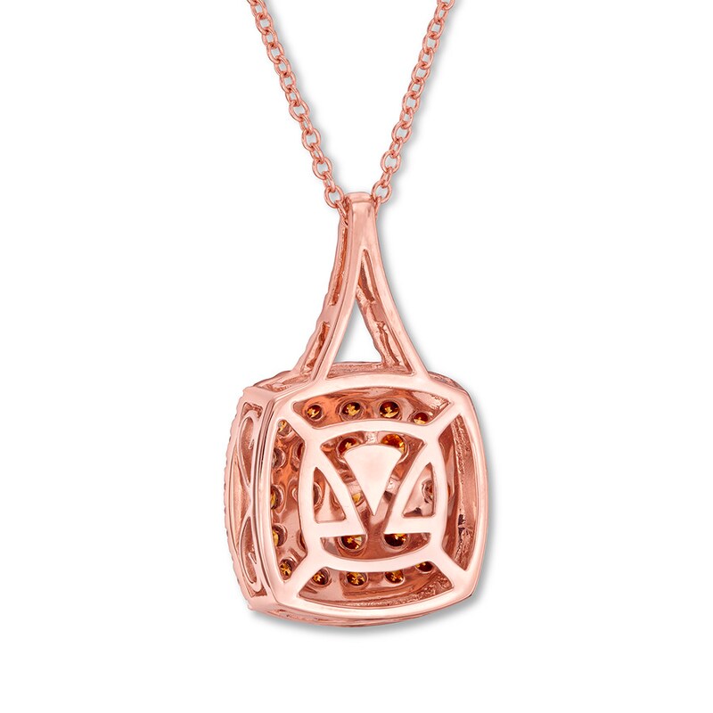 Main Image 4 of Le Vian Chocolate Diamond Necklace 1 ct tw 14K Strawberry Gold