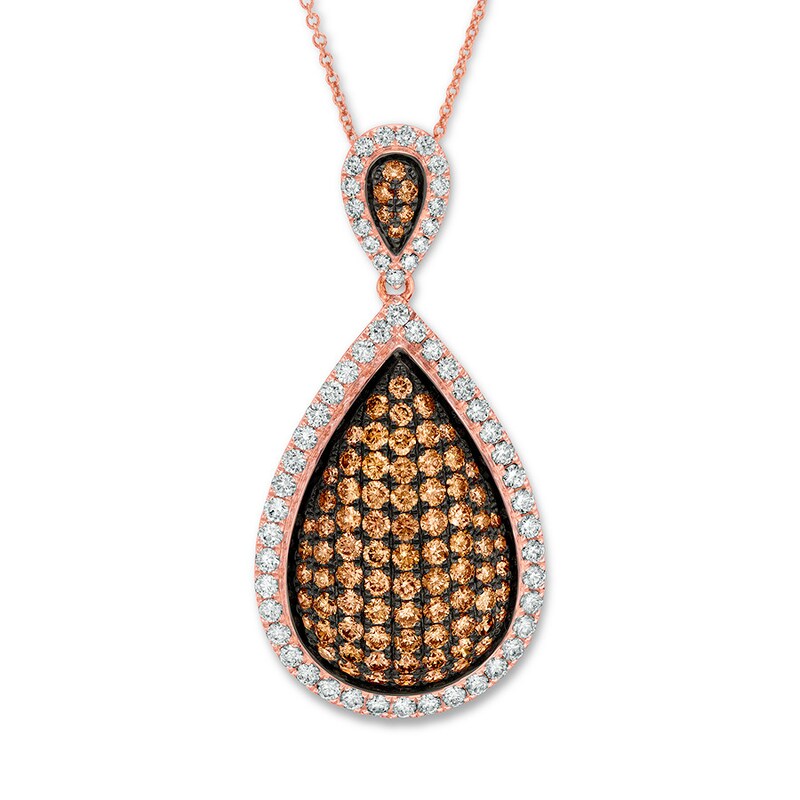 Main Image 1 of Le Vian Diamond Necklace 3-1/5 ct tw 14K Strawberry Gold