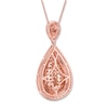 Le Vian Diamond Necklace 3-1/5 ct tw 14K Strawberry Gold