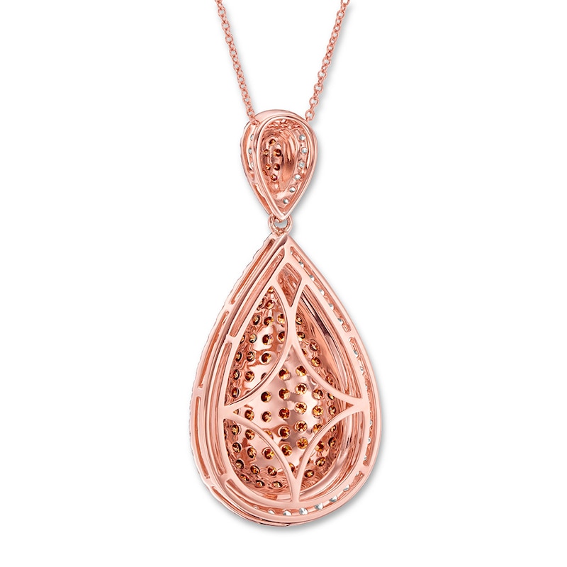 Le Vian Diamond Necklace 3-1/5 ct tw 14K Strawberry Gold