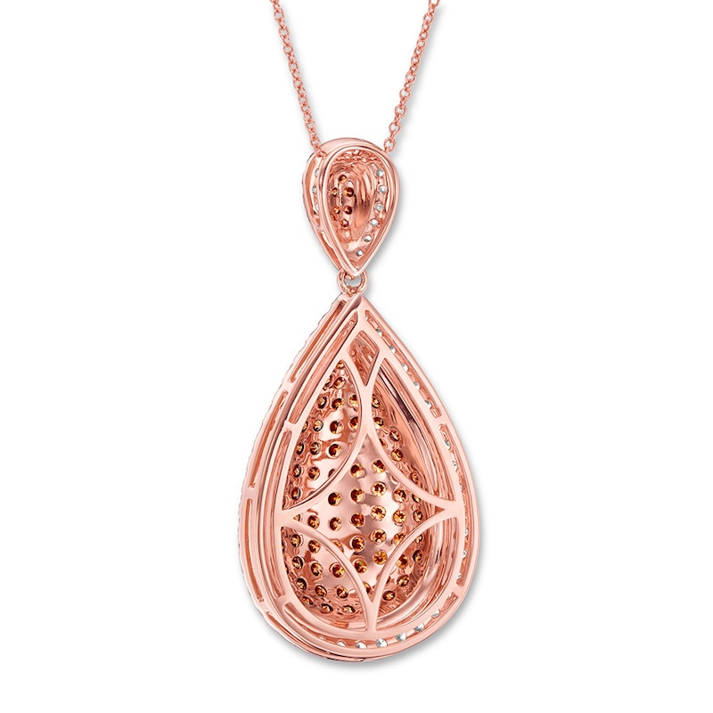 Main Image 4 of Le Vian Diamond Necklace 3-1/5 ct tw 14K Strawberry Gold