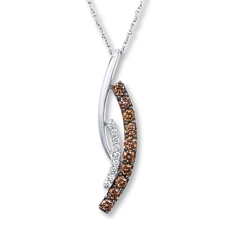 Main Image 1 of Le Vian Chocolate Diamond 1/2 ct tw Necklace 14K Vanilla Gold