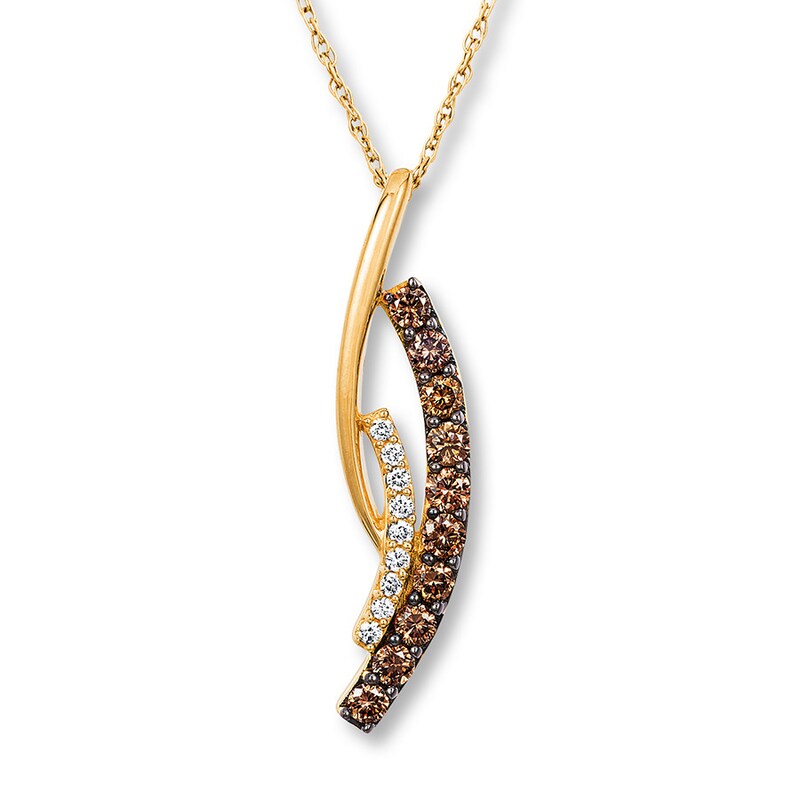 Main Image 1 of Le Vian Chocolate Diamonds 1/2 ct tw Necklace 14K Honey Gold