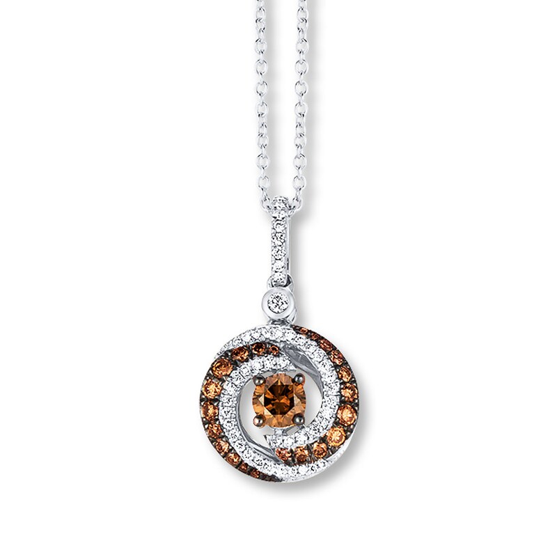 Main Image 1 of Le Vian Chocolate Diamond Necklace 1/2 ct tw 14K Vanilla Gold