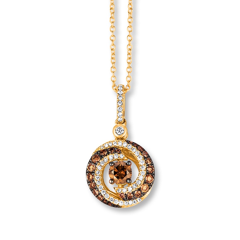 Main Image 1 of Le Vian Chocolate Diamond Necklace 1/2 ct tw 14K Honey Gold