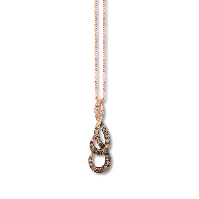 Le Vian Chocolate Ombre Necklace 3/4 ct tw Diamonds 14K Gold