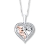 Thumbnail Image 0 of Diamonds in Rhythm 1/8 ct tw Necklace Sterling Silver/10K Gold