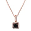Thumbnail Image 1 of Black & White Diamond Necklace 3/8 ct tw 10K Rose Gold
