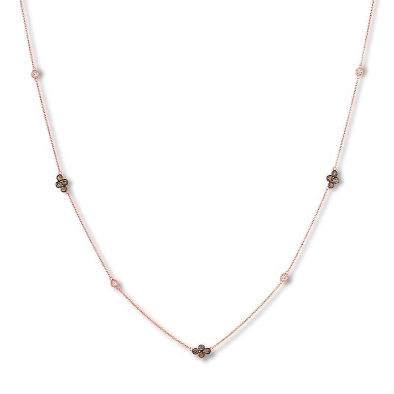 Main Image 1 of Le Vian Diamond Necklace 5/8 carat tw 14K Strawberry Gold