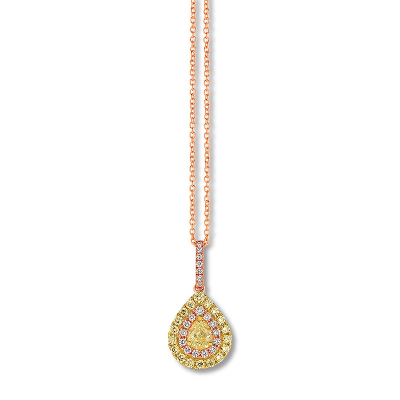 Le Vian Diamond Necklace 7/8 carat tw 14K Strawberry Gold