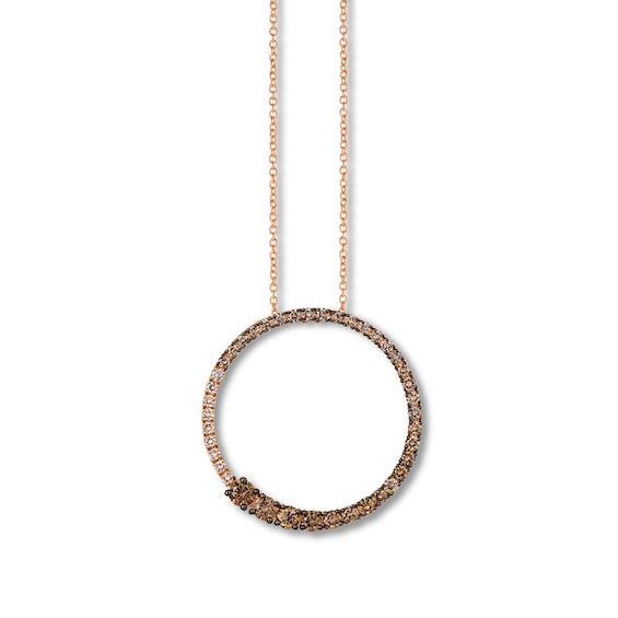 Le Vian Chocolate Ombre Necklace 1-1/6 ct tw Diamonds 14K Gold