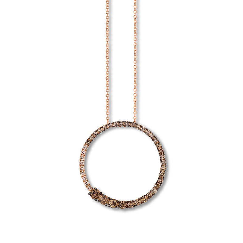 Main Image 1 of Le Vian Chocolate Ombre Necklace 1-1/6 ct tw Diamonds 14K Gold