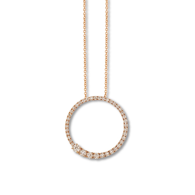 Main Image 1 of Le Vian Diamond Necklace 1-1/8 carat tw 14K Strawberry Gold