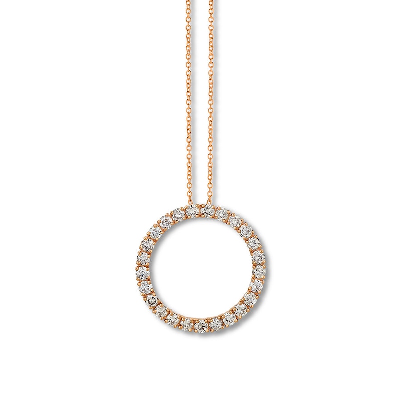 Le Vian Diamond Circle Necklace 1-1/3 ct tw 14K Strawberry Gold