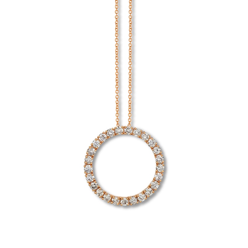 Main Image 1 of Le Vian Diamond Circle Necklace 1-1/3 ct tw 14K Strawberry Gold